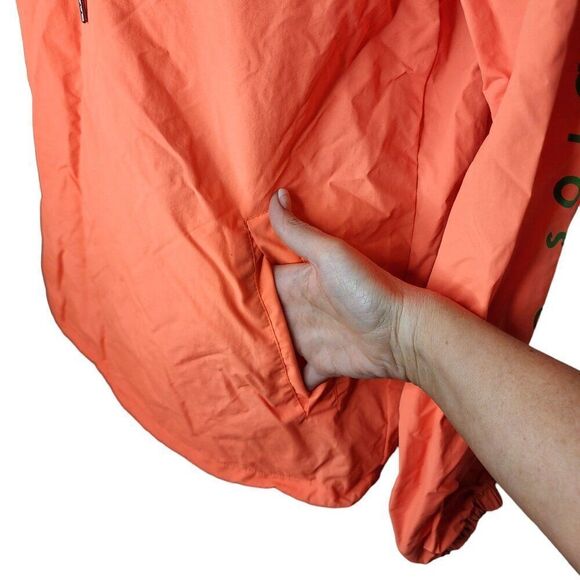 Dutch Bros Coffee Slay the Day Windbreaker Jacket Mens Size S Orange - Picture 4 of 6